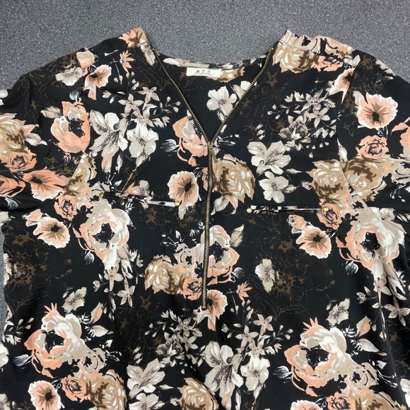 Brand: MPH Collection, Size:Unknown possibly 1X,  Color:Black, peach, white - Picture 8 of 13